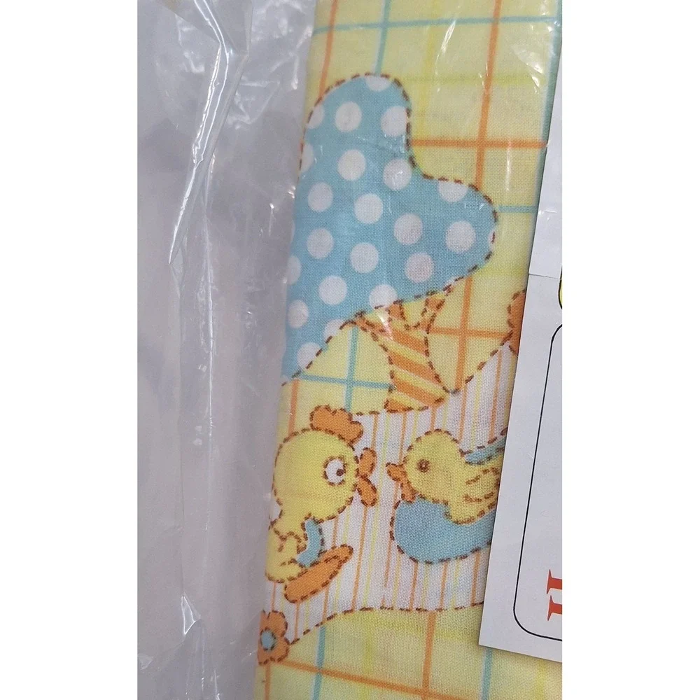 Vintage Honey-Doo Storktex Fitted Crib Sheet Yellow Animal Print Style 6189 NOS